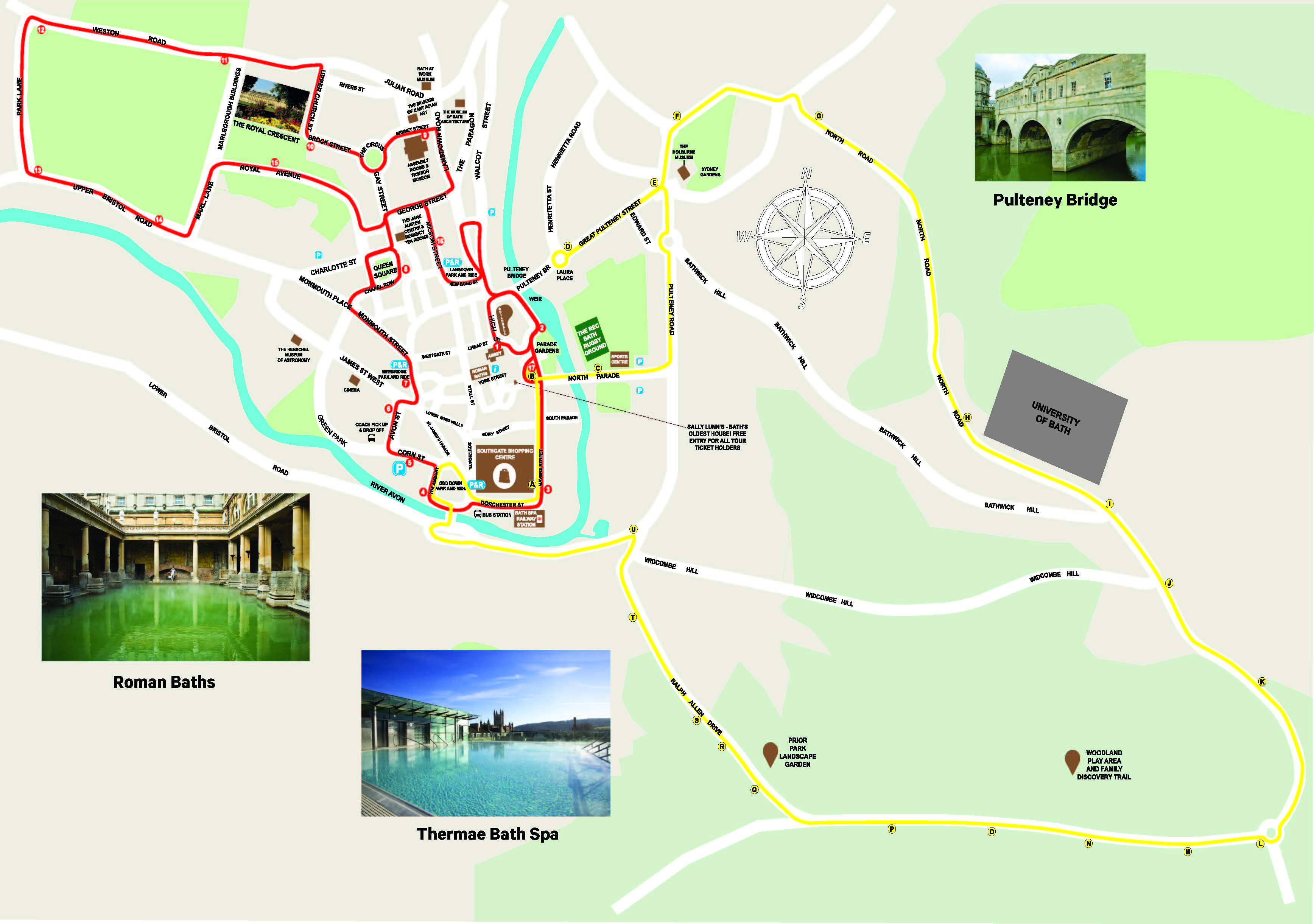 Bath Sightseeing Map